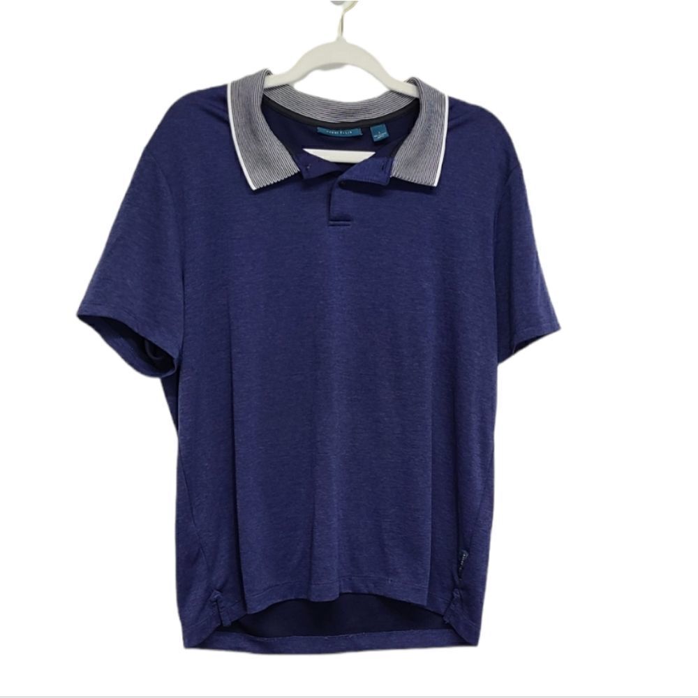 Perry‎ Ellis Men's Blue Polo Shirt Size Large